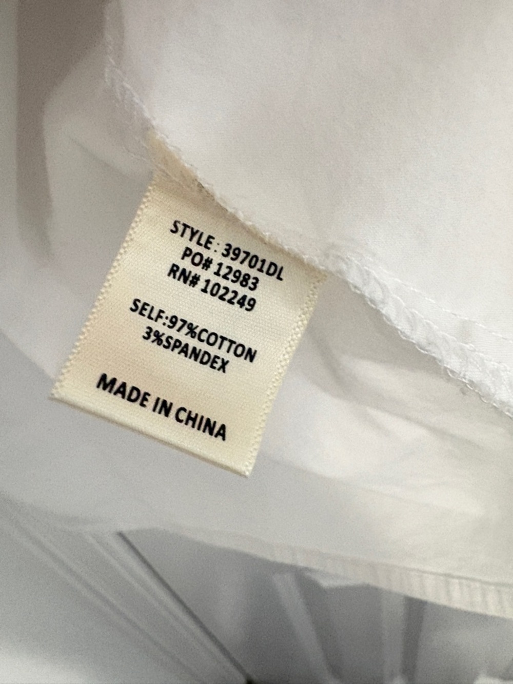Classic White Tie-Sleeve Button-Down Shirt - Picture 8 of 13